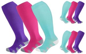 Wide Calf Compression Socks For Women & Men - Extra Large Size Support Socks For Nurses, Pregnant, Travel