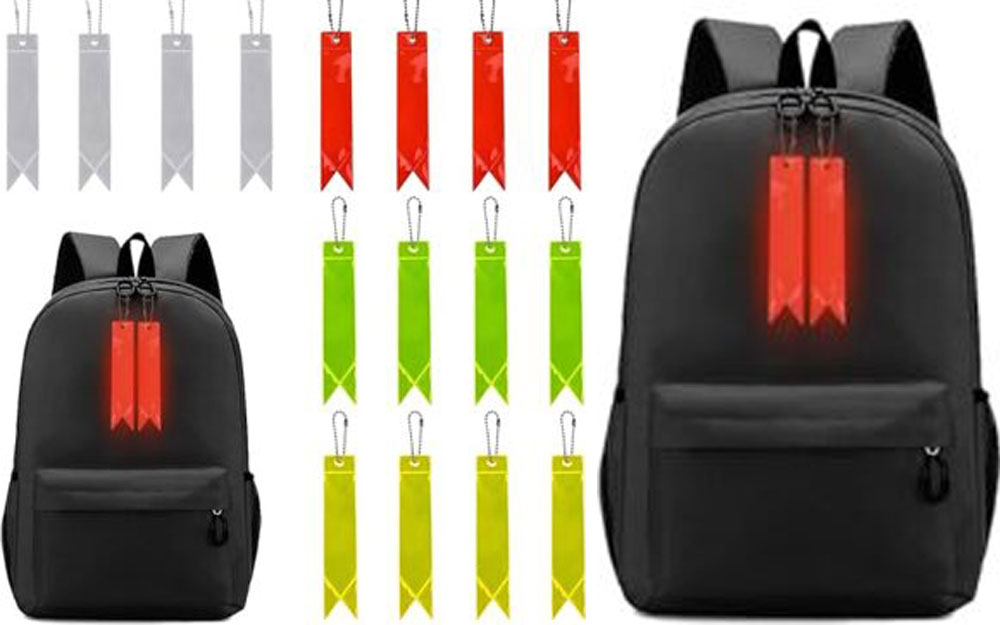 XiyaxiVici 16 PCS Safety Reflector Pendant With Chains, Reflective Tags Visible Reflective Keychain For Kids Adults